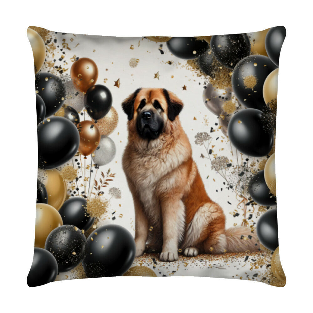 Kissen "Owtscharka - Geburstag gold" Weiß – hunde-shirt.de