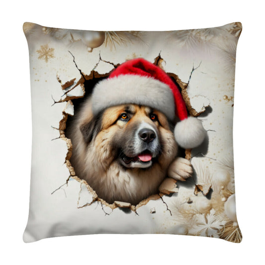Kissen "Owtscharka - Weihnachten" Weiß – hunde-shirt.de