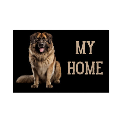 Fußmatte "Owtscharka - My Home" Weiß – hunde-shirt.de