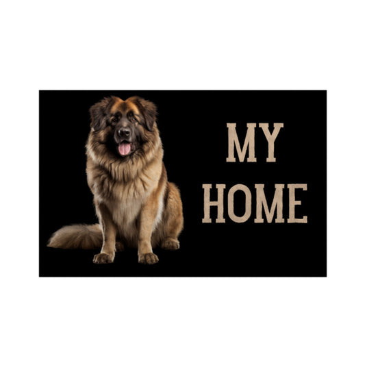 Fußmatte "Owtscharka - My Home" Weiß – hunde-shirt.de