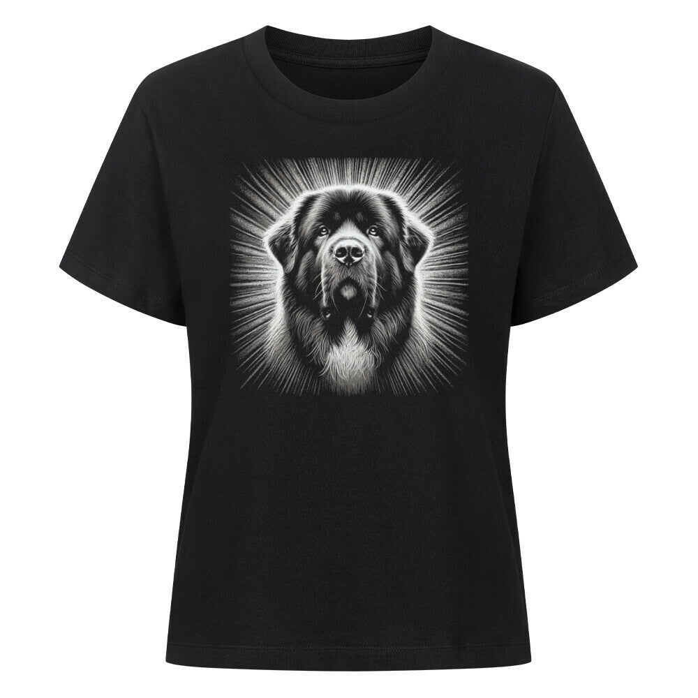Premium Damen-Shirt "Owtscharka - Shine" Schwarz – hunde-shirt.de