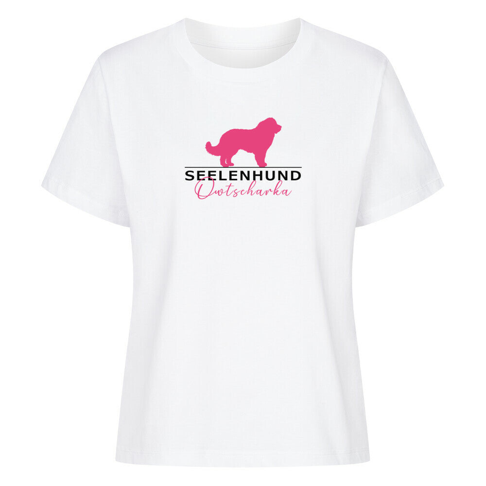 Premium Damen-Shirt "Owtscharka - Seelenhund" Weiß – hunde-shirt.de