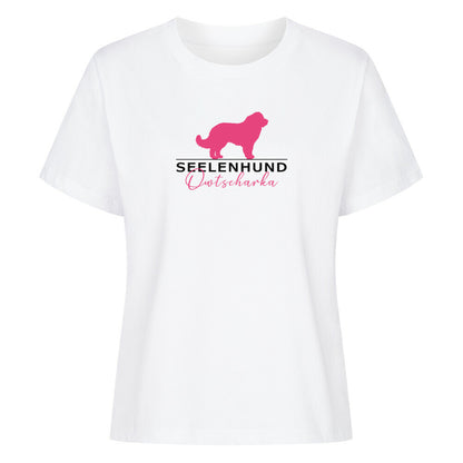 Premium Damen-Shirt "Owtscharka - Seelenhund" Weiß – hunde-shirt.de