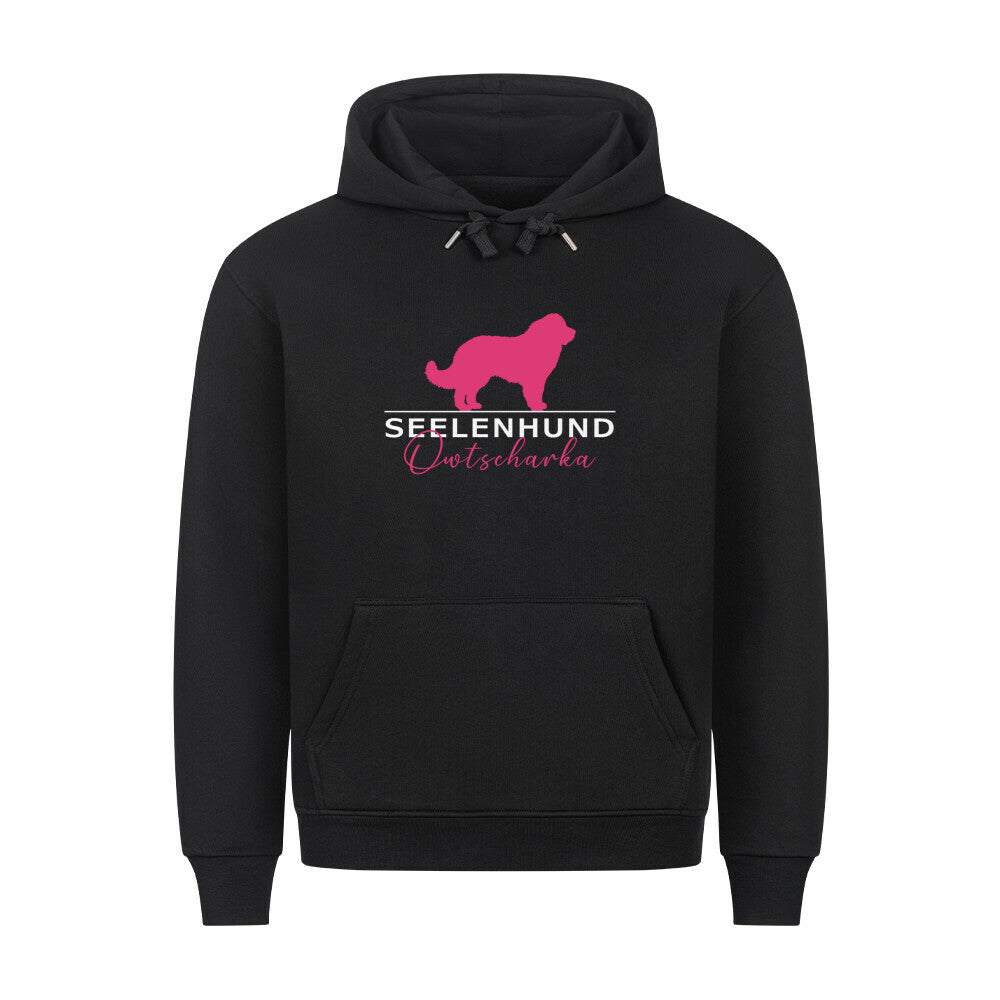 Premium Hoodie "Owtscharka - Seelenhund" Schwarz – hunde-shirt.de