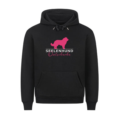 Premium Hoodie "Owtscharka - Seelenhund" Schwarz – hunde-shirt.de