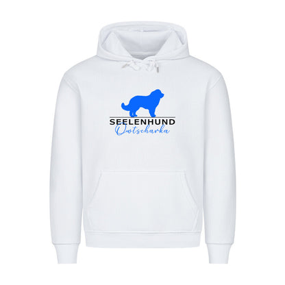 Premium Hoodie "Owtscharka - Seelenhund" Weiß – hunde-shirt.de