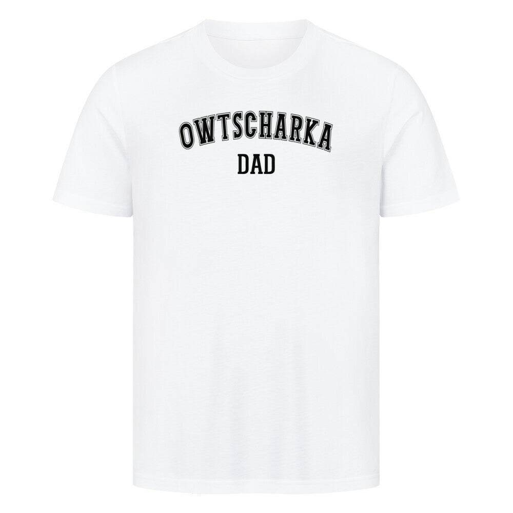 Premium T-Shirt "Owtscharka - DAD" Weiß – hunde-shirt.de