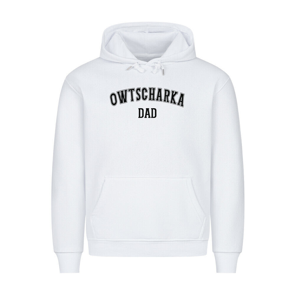 Premium Hoodie "Owtscharka - DAD" Weiß – hunde-shirt.de