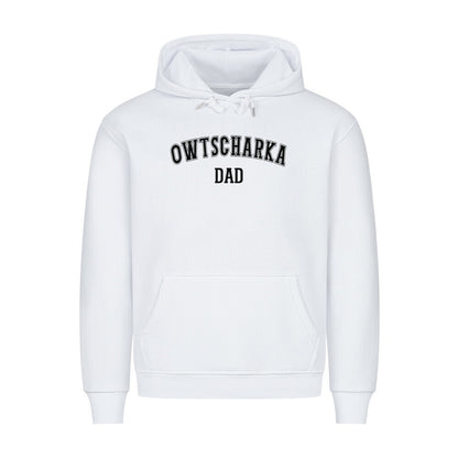 Premium Hoodie "Owtscharka - DAD" Weiß – hunde-shirt.de