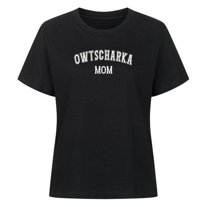Premium Damen-Shirt "Owtscharka - MOM" Schwarz – hunde-shirt.de