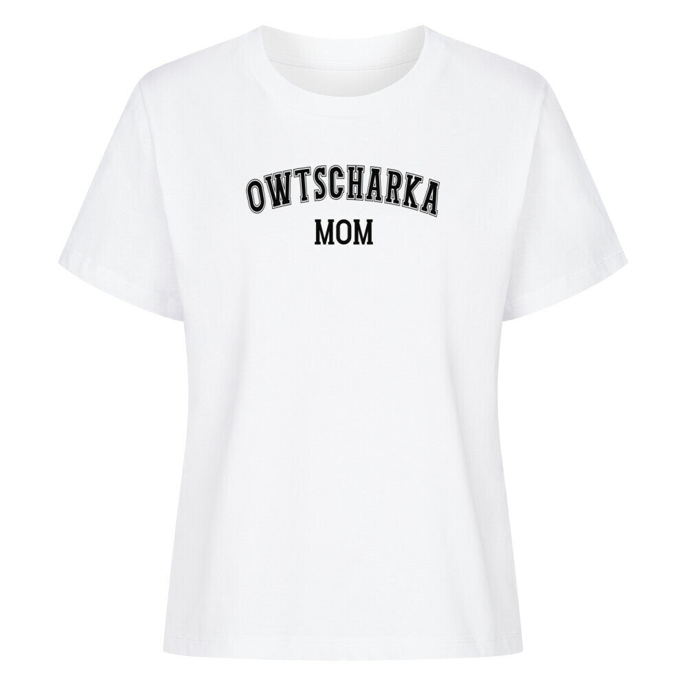 Premium Damen-Shirt "Owtscharka - MOM" Weiß – hunde-shirt.de