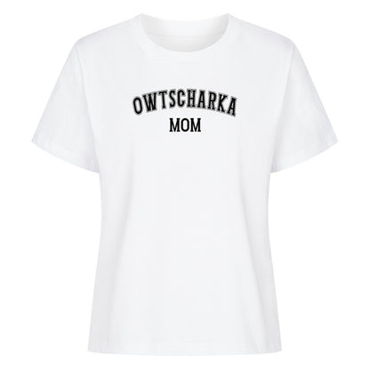 Premium Damen-Shirt "Owtscharka - MOM" Weiß – hunde-shirt.de