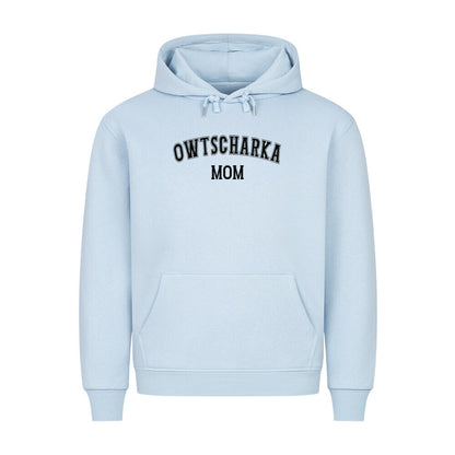 Premium Hoodie "Owtscharka - MOM" Babyblau – hunde-shirt.de
