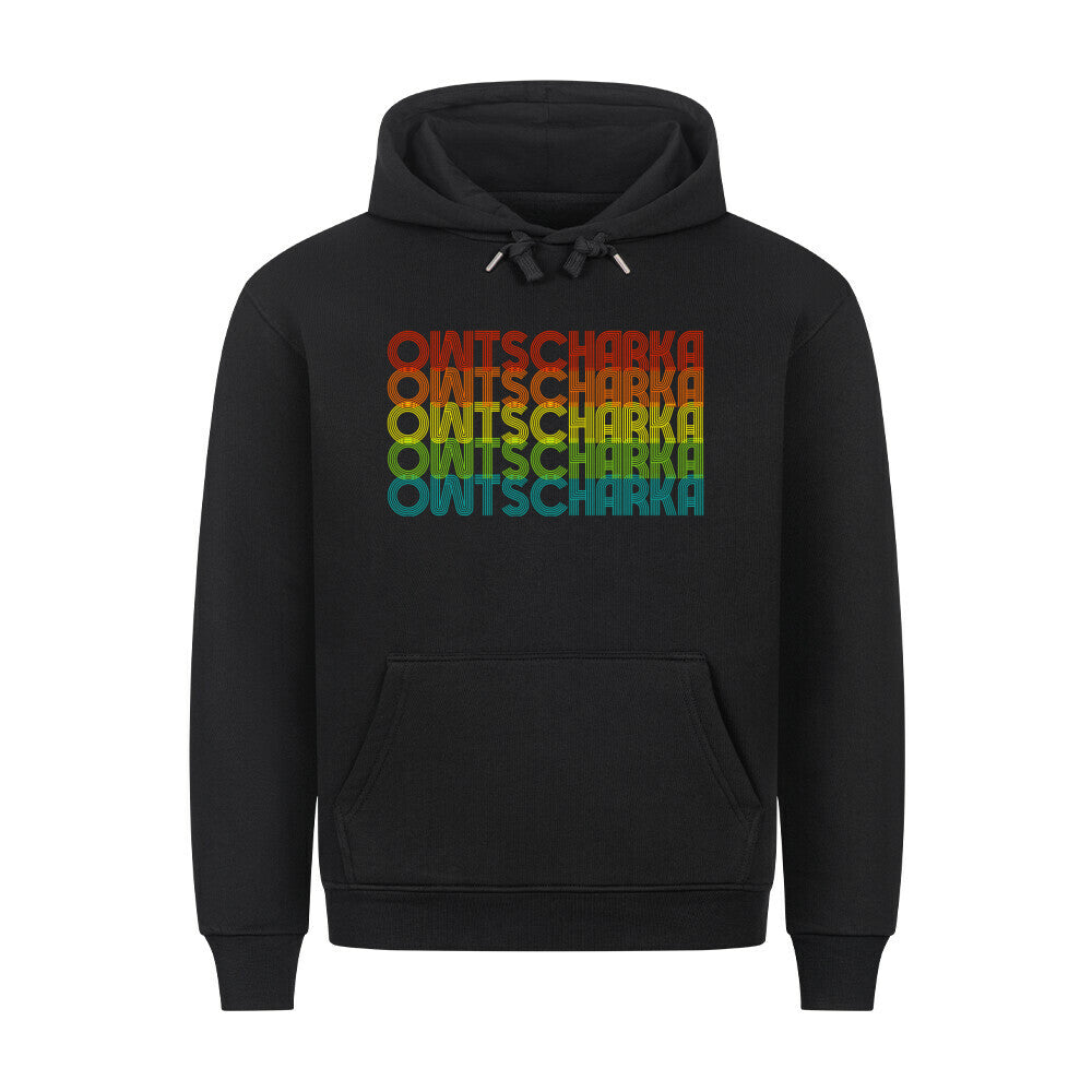 Premium Hoodie "Owtscharka - RETRO" Schwarz – hunde-shirt.de