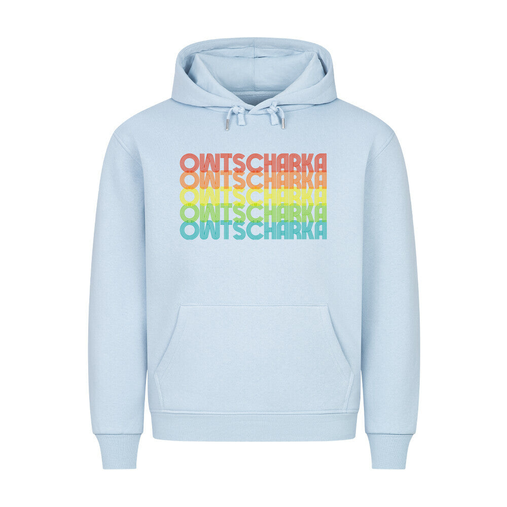 Premium Hoodie "Owtscharka - RETRO" Babyblau – hunde-shirt.de
