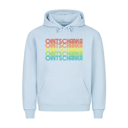 Premium Hoodie "Owtscharka - RETRO" Babyblau – hunde-shirt.de