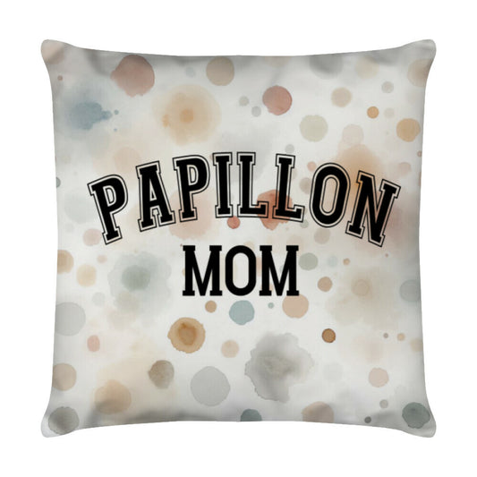 Kissen "Papillon - MOM" Weiß – hunde-shirt.de