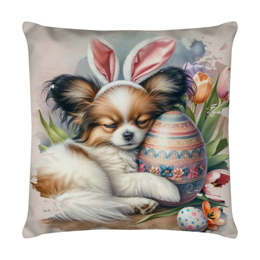 Kissen "Papillon - Ostern" Weiß – hunde-shirt.de