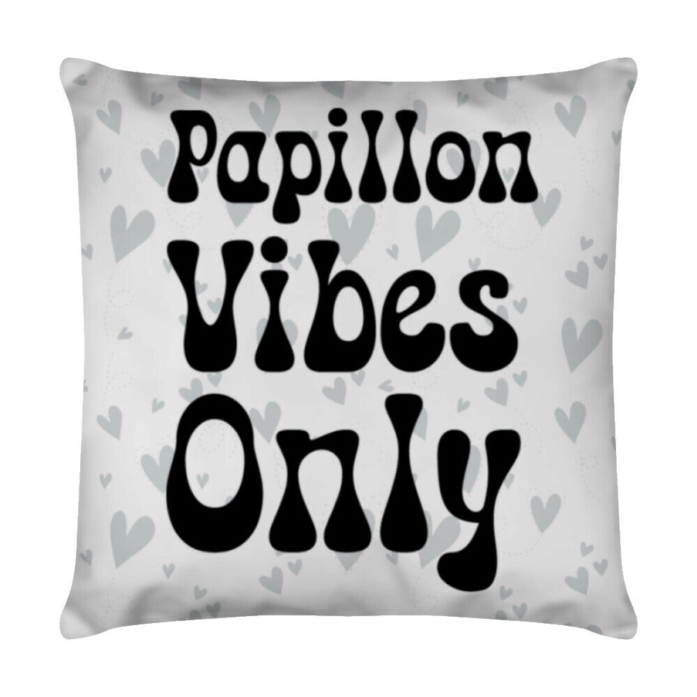 Kissen "Papillon - Vibes" Weiß – hunde-shirt.de