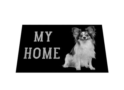 Fußmatte "Papillon - MY HOME" – hunde-shirt.de