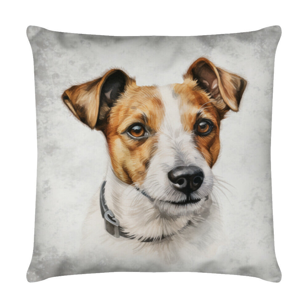 Kissen "Parson Russell - Portrait" Weiß – hunde-shirt.de
