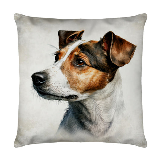 Kissen "Parson Russell - Portrait II" Weiß – hunde-shirt.de