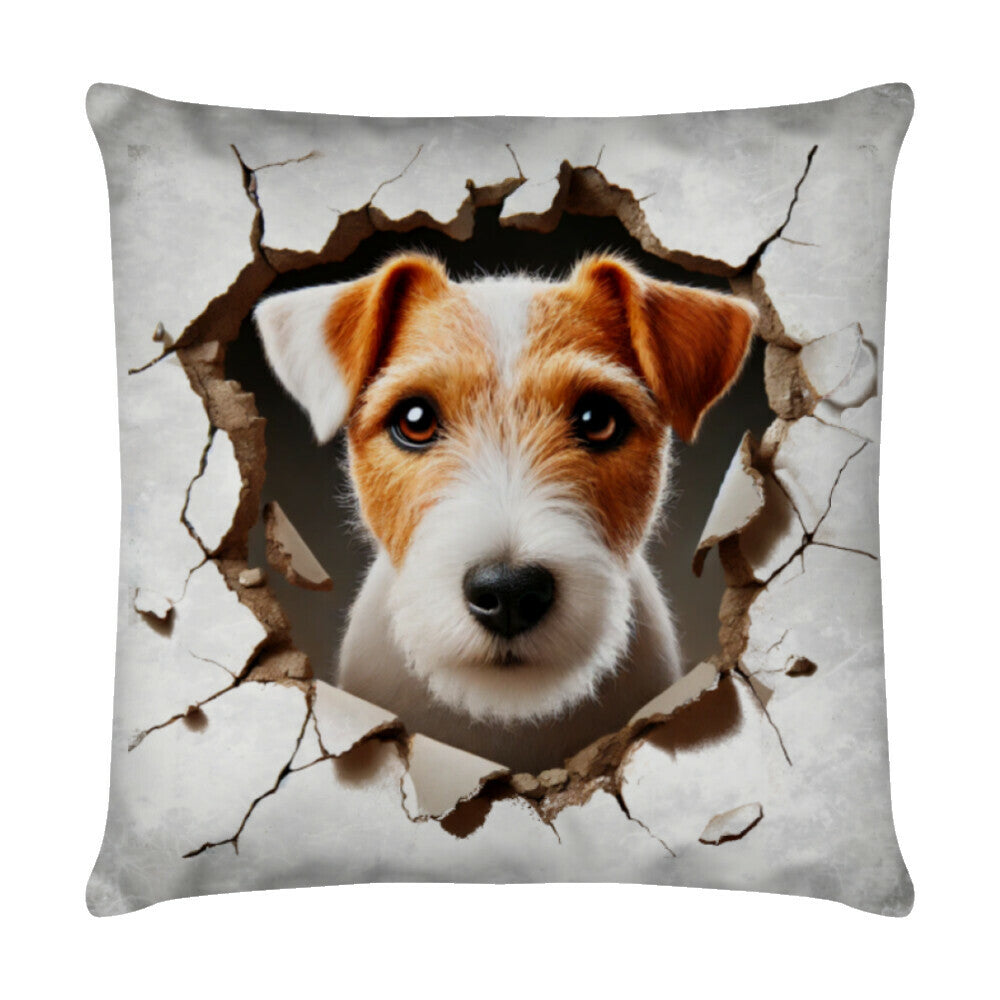 Kissen "Parson Russell - Look" Weiß – hunde-shirt.de