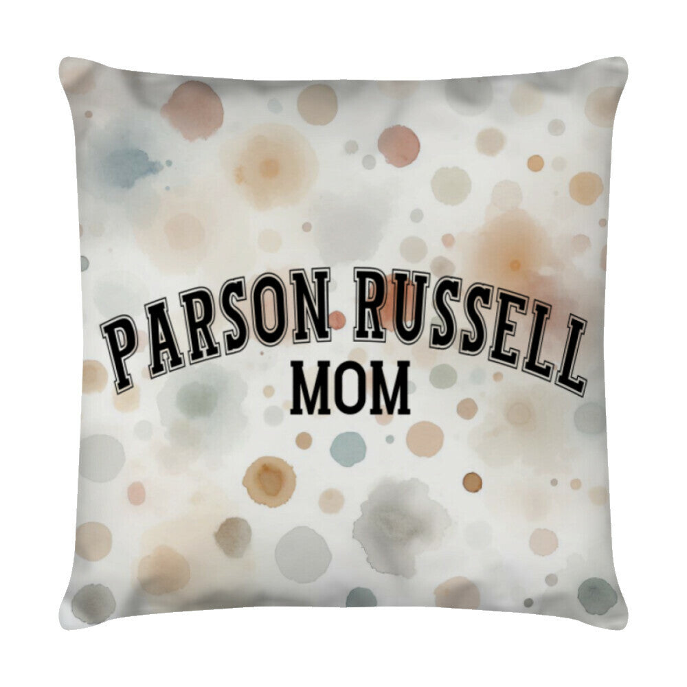 Kissen "Parson Russell - MOM" Weiß – hunde-shirt.de