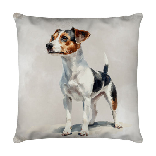 Kissen "Parson Russell - Aufpassen!" Weiß – hunde-shirt.de