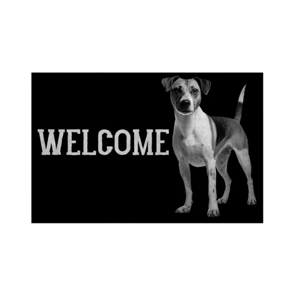 Fußmatte "Parson Russell - WELCOME" Weiß – hunde-shirt.de