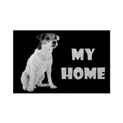 Fußmatte "Parson Russell - MY HOME" Weiß – hunde-shirt.de