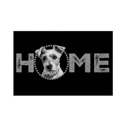 Fußmatte "Parson Russell - HOME-Edition" Weiß – hunde-shirt.de