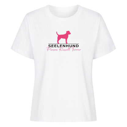 Premium Damen-Shirt "Parson Russell - Seelenhund" Weiß – hunde-shirt.de