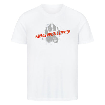 Premium T-Shirt "Parson Russell - PAW" Weiß – hunde-shirt.de