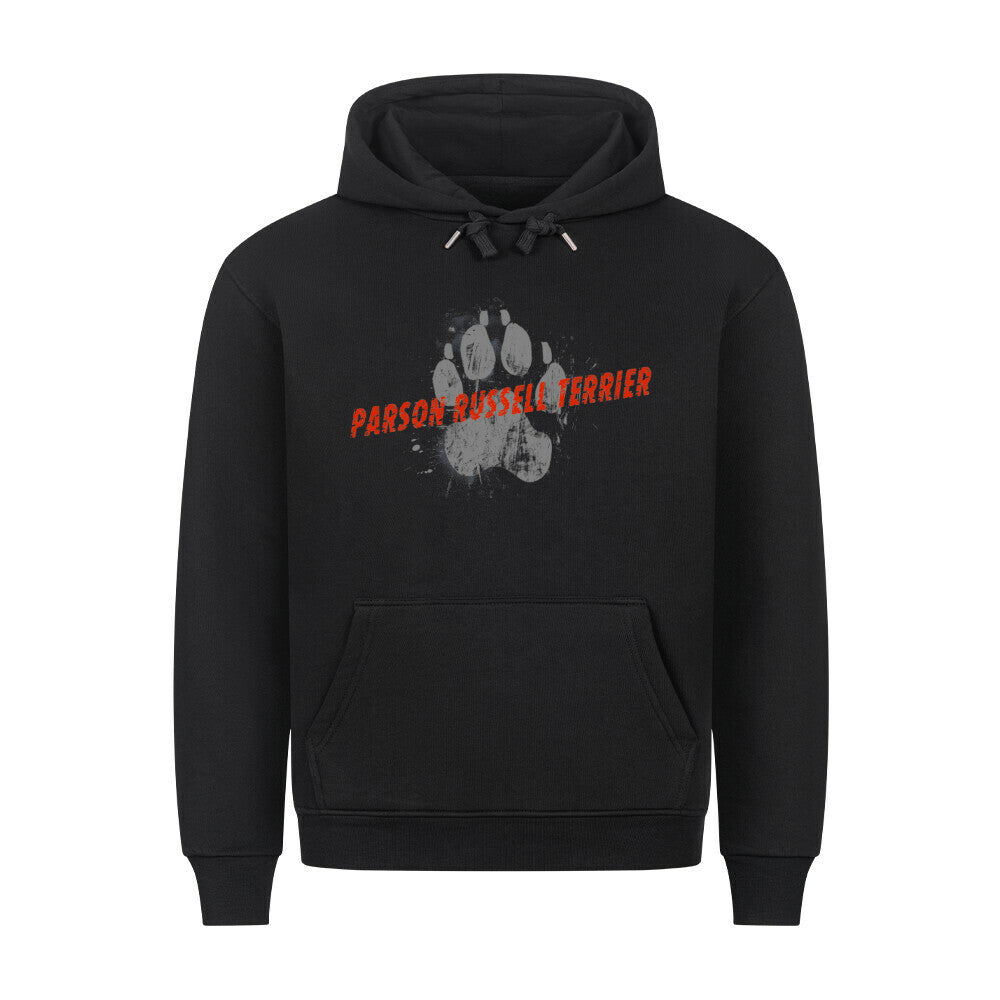Premium Hoodie "Parson Russell - PAW" Schwarz – hunde-shirt.de