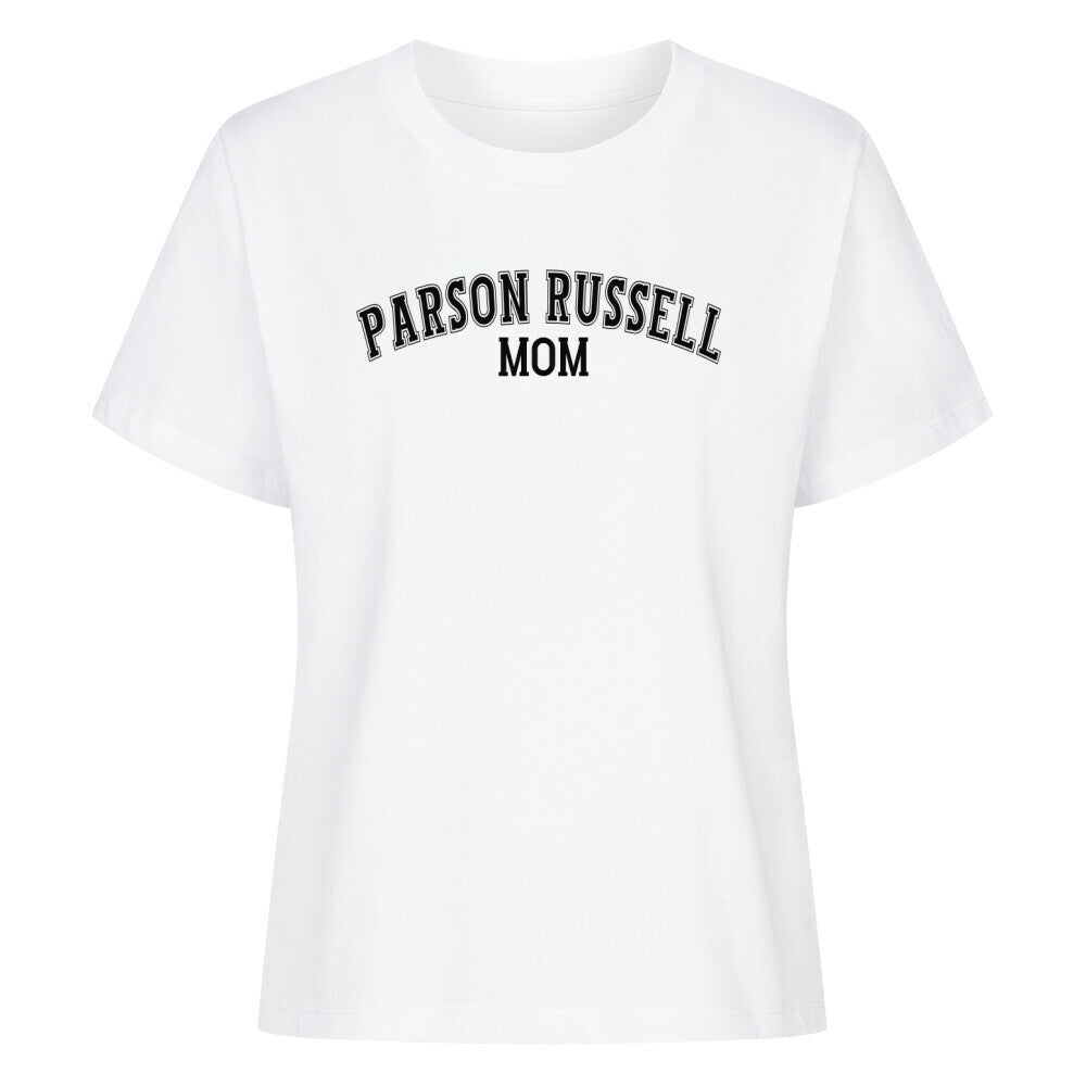 Premium Damen-Shirt "Parson Russell - MOM" Weiß – hunde-shirt.de