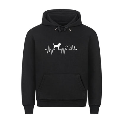 Premium Hoodie "Parson Russell - Heartbeat" Schwarz – hunde-shirt.de