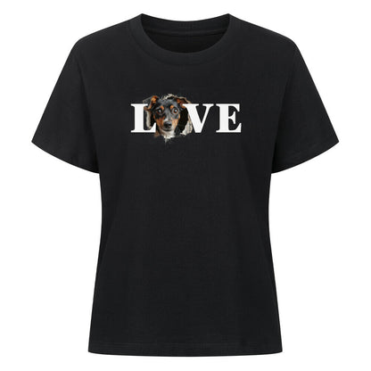 Premium Damen-Shirt "Parson Russell - LOVE" Schwarz – hunde-shirt.de