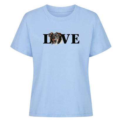 Premium Damen-Shirt "Parson Russell - LOVE" Sky Blue – hunde-shirt.de