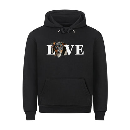 Premium Hoodie "Parson Russell - LOVE" Schwarz – hunde-shirt.de