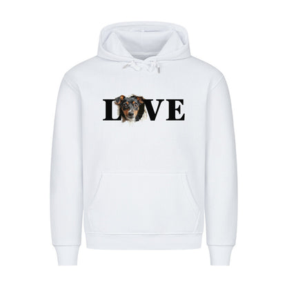 Premium Hoodie "Parson Russell - LOVE" Weiß – hunde-shirt.de