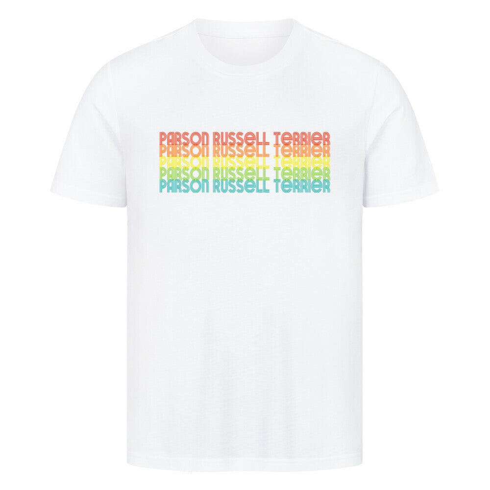 Premium T-Shirt "Parson Russell - RETRO" Weiß – hunde-shirt.de
