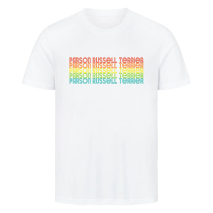 Premium T-Shirt "Parson Russell - RETRO" Weiß – hunde-shirt.de