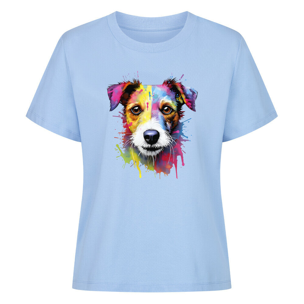 Premium Damen-Shirt "Parson Russell - Paint" Sky Blue – hunde-shirt.de