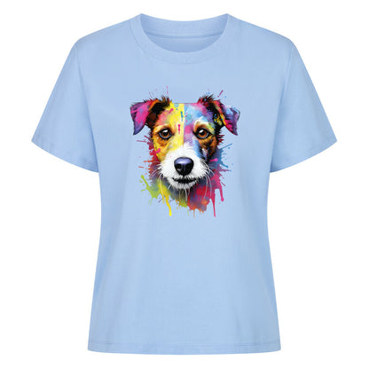 Premium Damen-Shirt "Parson Russell - Paint" Sky Blue – hunde-shirt.de