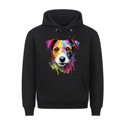 Premium Hoodie "Parson Russell - Paint" Schwarz – hunde-shirt.de