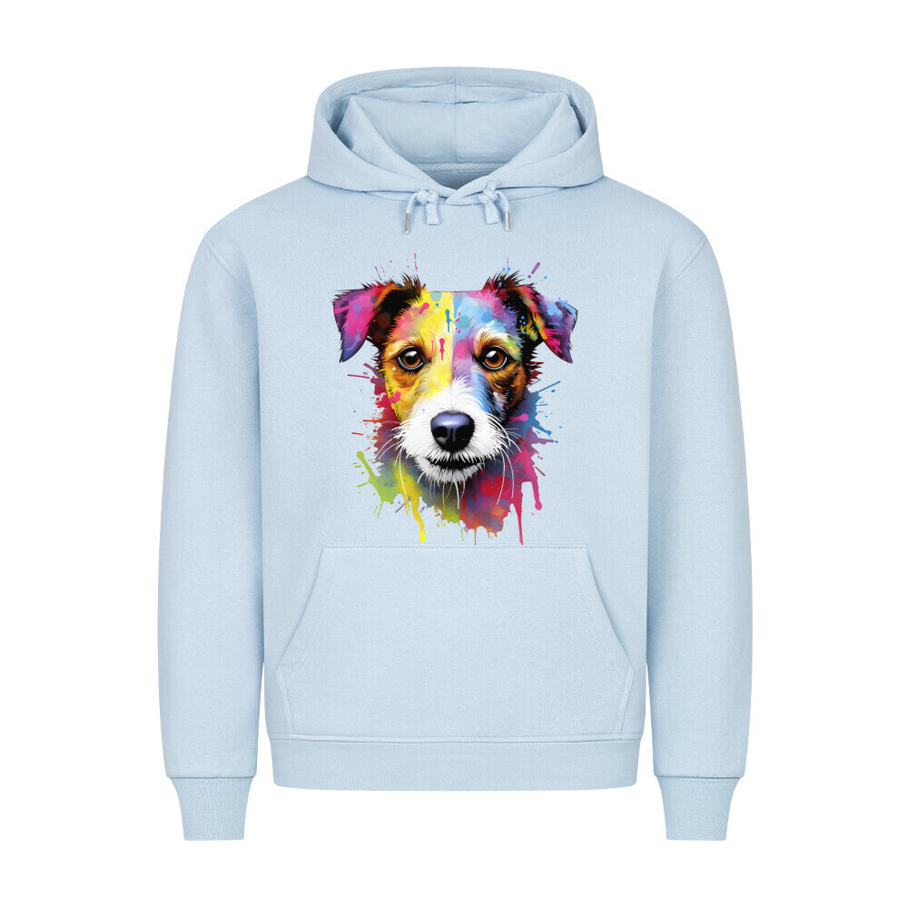 Premium Hoodie "Parson Russell - Paint" Babyblau – hunde-shirt.de