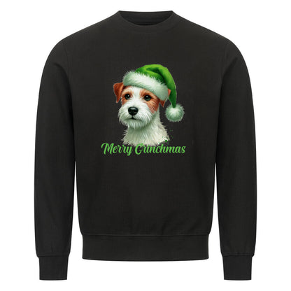 Premium Sweatshirt "Parson Russell - Merry Grinchmas" Schwarz – hunde-shirt.de