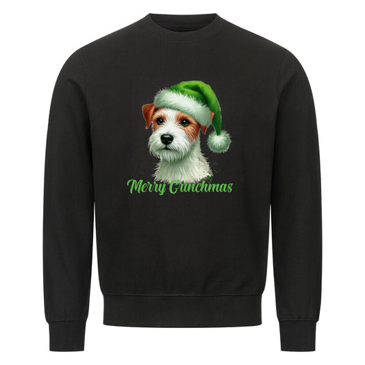 Premium Sweatshirt "Parson Russell - Merry Grinchmas" Schwarz – hunde-shirt.de