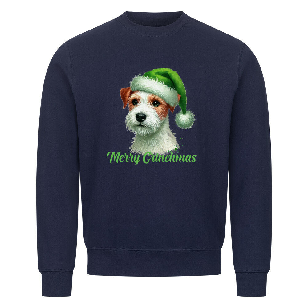 Premium Sweatshirt "Parson Russell - Merry Grinchmas" Navy Blue – hunde-shirt.de